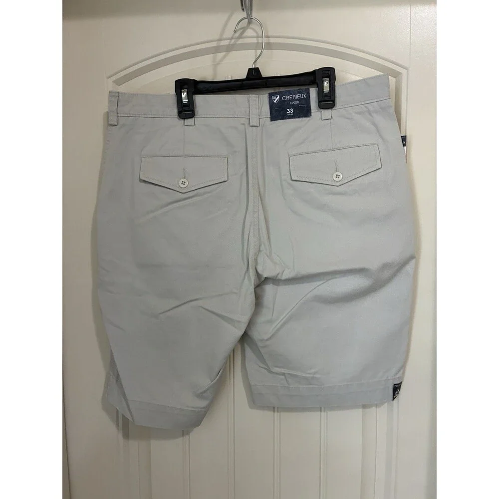 Men's Cremieux Cassis Khaki Chino Shorts Size 33 NWT Preppy